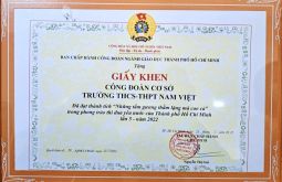 Trường THCS-THPT Nam Việt vinh dự là tập thể tiêu biểu trong Phong trào thi đua “Những tấm gương thầm lặng mà cao cả”