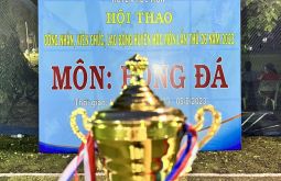 Đội bóng đá nam  Tập đoàn GDQT Nam Việt xuất sắc dành cúp vô địch tại giải bóng đá công nhân, viên chức, lao động huyện Hóc Môn năm 2023